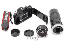 N MINT with2Lens? Canon AE-1 Black 35mm SLR Film Camera New FD 50mm f/1.8 JAPAN