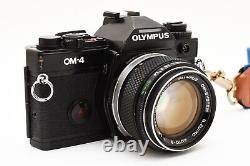 N MINT withCase, Strap Olympus OM-4 35mm SLR Film Camera 50mm F1.4 Lens JAPAN