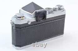 N MINT withHOOD Nikon F Silver Eye Level 35mm film camera 50mm f2 Lens FromJAPAN