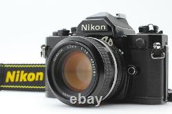 N MINT withStrap Nikon FM Black 35mm Film Camera Ai 50mm F1.4 Lens From JAPAN