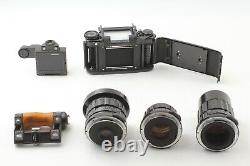 N MINT with 3 Lens? PENTAX 6x7 67 Mup TTL Grip 55mm 105mm 200mm Film Camera JAPAN