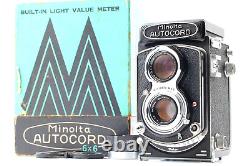 N MINT with Box Hood Minolta Autocord I TLR 6x6 Film Camera 75mm F3.5 Lens JAPAN