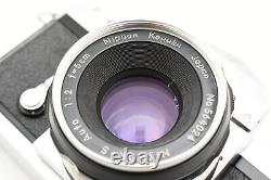 N. Mint Nikon F Eyelevel 35mm Film Camera Fuji Mark + 50mm f/2 PAT. PEND 2342685