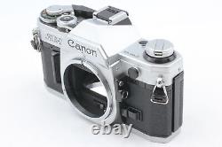 Near MINT Canon AE-1 35m Film Camera Silver Body NEW FD 50mm f1.4. Lens JAPAN