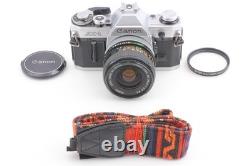 Near MINT Canon AE-1 35mm Film Camera Silver FD 28mm F2.8 Lens From JAPAN