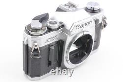 Near MINT Canon AE-1 35mm Film Camera Silver FD 28mm F2.8 Lens From JAPAN