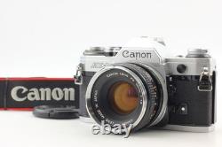 Near MINT Canon AE-1 35mm Film Camera Silver FD 50mm F1.8 Lens From JAPAN
