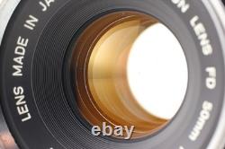 Near MINT Canon AE-1 35mm Film Camera Silver FD 50mm F1.8 Lens From JAPAN