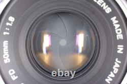 Near MINT Canon AE-1 35mm Film Camera Silver FD 50mm F1.8 Lens From JAPAN