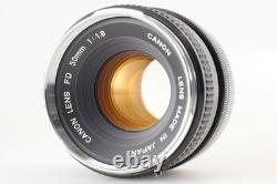 Near MINT Canon AE-1 35mm Film Camera Silver FD 50mm F1.8 Lens From JAPAN