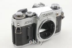 Near MINT Canon AE-1 35mm Film Camera Silver New FD 35-70mm Lens From JAPAN