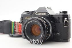 Near MINT Canon AE-1 35mm SLR Film Camera Black FD 50mm F1.8 Lens From JAPAN