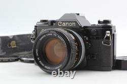 Near MINT Canon AE-1 BLACK 35mm SLR Film Camera FD 50mm F1.4 S. S. C. Lens JAPAN
