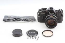 Near MINT Canon AE-1 BLACK 35mm SLR Film Camera FD 50mm F1.4 S. S. C. Lens JAPAN