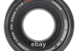 Near MINT Canon AE-1 BLACK 35mm SLR Film Camera FD 50mm F1.4 S. S. C. Lens JAPAN
