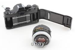 Near MINT Canon AE-1 BLACK 35mm SLR Film Camera FD 50mm F1.4 S. S. C. Lens JAPAN