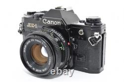 Near MINT? Canon AE-1 Black 35mm Film Camera New FD 50mm f1.8 Lens From Japan