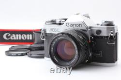 Near MINT Canon AE-1 Silver Body 35mm Film Camera New FD 50mm f1.4 Lens JAPAN