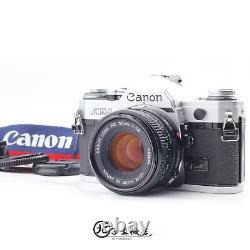 Near MINT Canon AE-1 silver 35m Film Camera Body NEW FD 50mm f1.8 Lens JAPAN