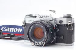 Near MINT Canon AE-1 silver 35m Film Camera Body NEW FD 50mm f1.8 Lens JAPAN