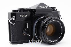 Near MINT Canon F-1 Late Film Camera SLR FD 50mm F1.8 S. C. SC Lens From JAPAN