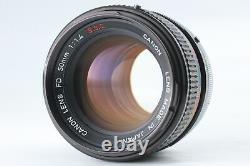 Near MINT + Hood & Strap Canon AE-1 + FD 50mm F1.4 Lens Film Camera From JAPAN