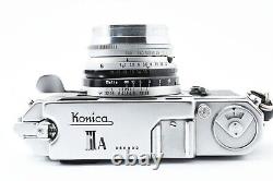 Near MINT Konica IIIA Rangefinder 35mm Film Camera Body 50mm F1.8 Lens JAPAN