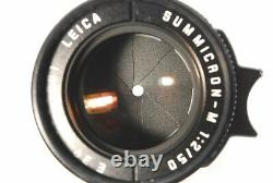 Near MINT/ Leica summicron M 50mm F2 Black Lens Film Camera from Japan #0594