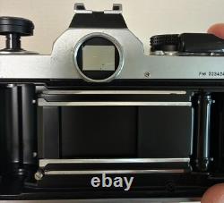 Near MINT Lens + Strap? Nikon FM Silver SLR Film Camera Ai 28mm F3.5 From