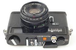 Near MINT Minolta Hi-Matic E Black 35mm Film Camera 40mm f1.7 Lens from JAPAN