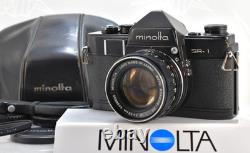 Near MINT Minolta SR-1 Black SLR Film Camera Auto Rokkor 55/1.8 Lens Japan