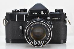 Near MINT Minolta SR-1 Black SLR Film Camera Auto Rokkor 55/1.8 Lens Japan