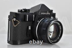 Near MINT Minolta SR-1 Black SLR Film Camera Auto Rokkor 55/1.8 Lens Japan