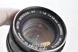 Near MINT Minolta SR-1 Black SLR Film Camera Auto Rokkor 55/1.8 Lens Japan