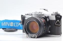 Near MINT Minolta XD SLR 35mm Film Camera New MD 50mm f1.4 Lens From JAPAN