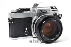 Near MINT Nikon FE SLR 35mm Film Camera New Nikkor 50mm f/1.4 Lens From JAPAN