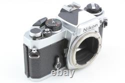 Near MINT Nikon FE Silver 35mm SLR Film Camera Body 35-70mm Lens From JAPAN
