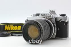 Near MINT Nikon FM Silver 35mm SLR Film Camera Ai-s 35-105mm Lens From JAPAN