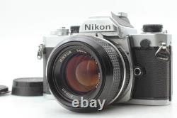 Near MINT Nikon FM Silver 35mm SLR Film Camera Non Ai 50mm F1.4 From JAPAN