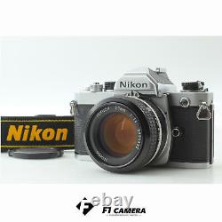 Near MINT Nikon FM Silver SLR 35mm Film Camera Ai 50mm f/1.4 Lens From JAPAN