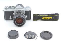 Near MINT Nikon F Silver Eye Level 35mm film camera 50mm f1.4 Lens From JAPAN