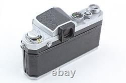 Near MINT Nikon F Silver Eye Level 35mm film camera 50mm f1.4 Lens From JAPAN