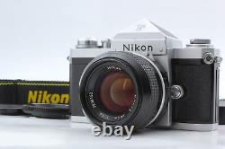 Near MINT Nikon F Silver Eye Level 35mm film camera 50mm f1.4 Lens From JAPAN