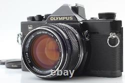 Near MINT OLYMPUS OM-1 Black Body Film Camera SLR Zuiko 50mm f/1.4 Lens JAPAN