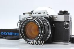 Near MINT Olympus OM-10 Silver SLR 35mm Film Camera 50mm f1.4 Lens From JAPAN