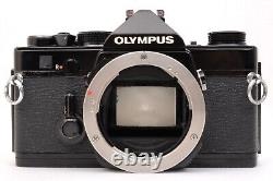 Near MINT Olympus OM-1 Black 35mm Film Camera F. Zuiko 50mm F/1.4 From Japan