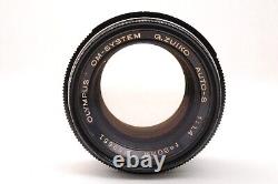Near MINT Olympus OM-1 Black 35mm Film Camera F. Zuiko 50mm F/1.4 From Japan