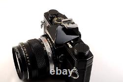 Near MINT Olympus OM-1 Black 35mm Film Camera F. Zuiko 50mm F/1.4 From Japan