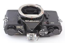 Near MINT Olympus OM-2 Black 35mm Film Camera Auto-s 50mm F1.8 Lens From JAPAN