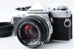 Near MINT Olympus OM-2 Silver 35mm Film Camera 50mm f/1.8 Lens From JAPAN